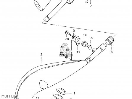 MUFFLER - RM125 1998 (W) (E02 E04 E24 E37)