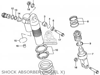 Suzuki RM125 1998 (W) USA (E03) parts lists and schematics