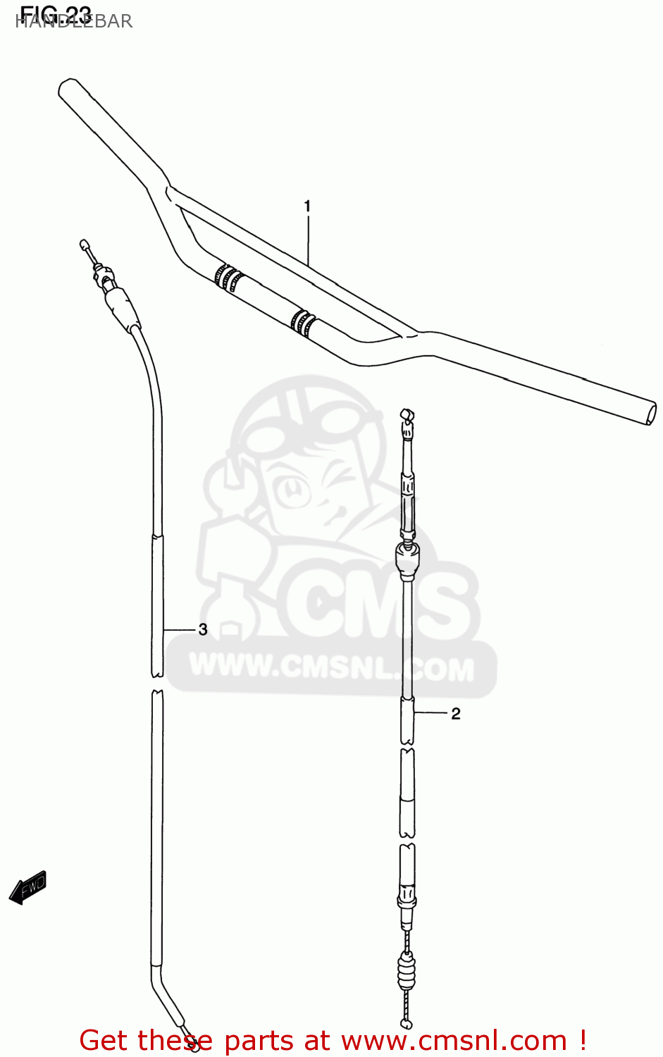 HANDLEBAR RM125 1998 (W) USA (E03)