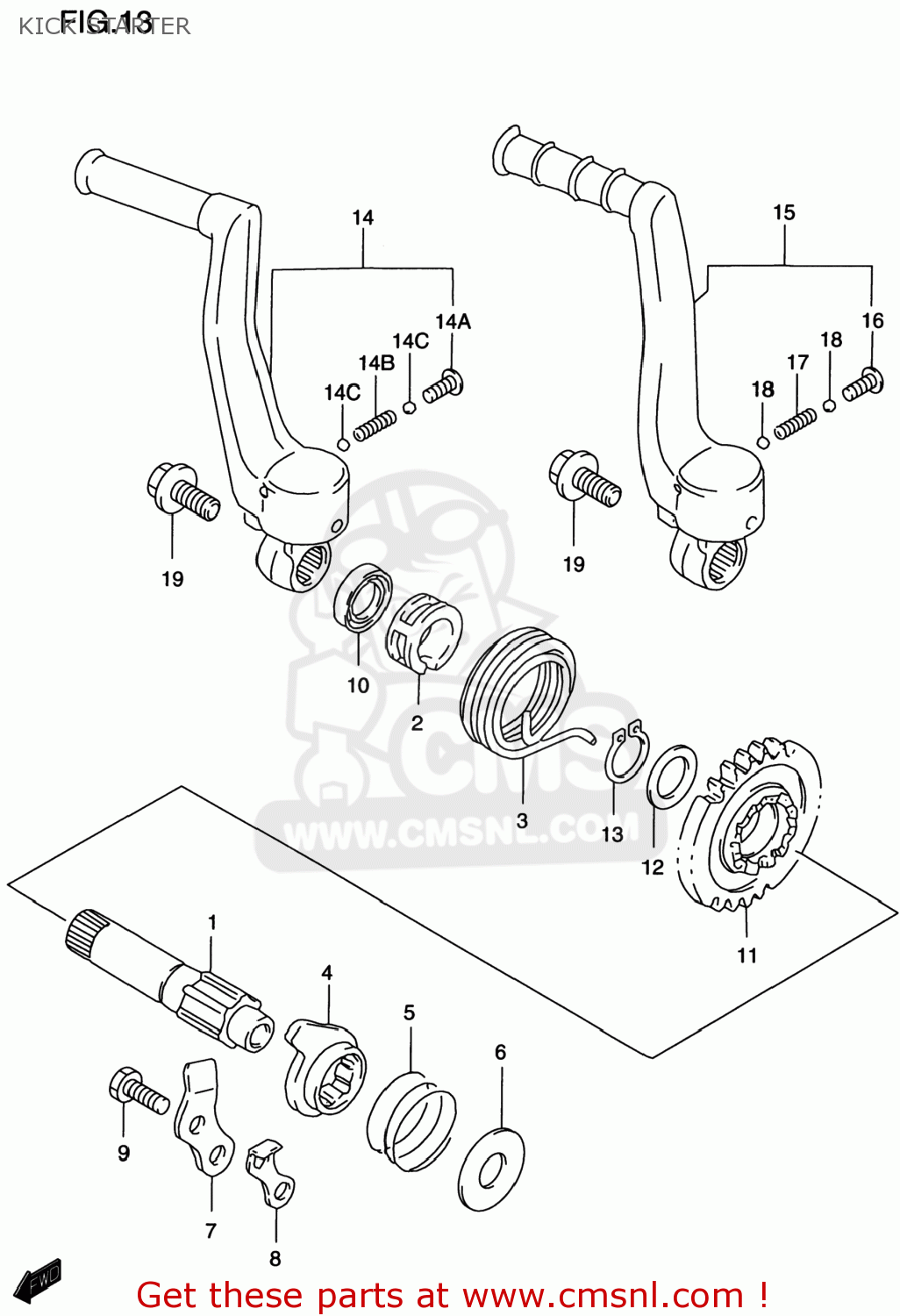 KICK STARTER RM125 1998 (W) USA (E03)