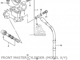 FRONT MASTER CYLINDER (MODEL X/Y) - RM125 1998 (W) USA (E03)