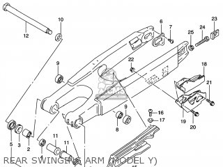 REAR SWINGING ARM (MODEL Y) - RM125 1998 (W) USA (E03)