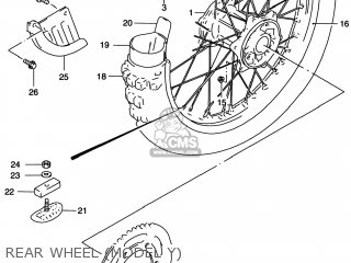 REAR WHEEL (MODEL Y) - RM125 1998 (W) USA (E03)
