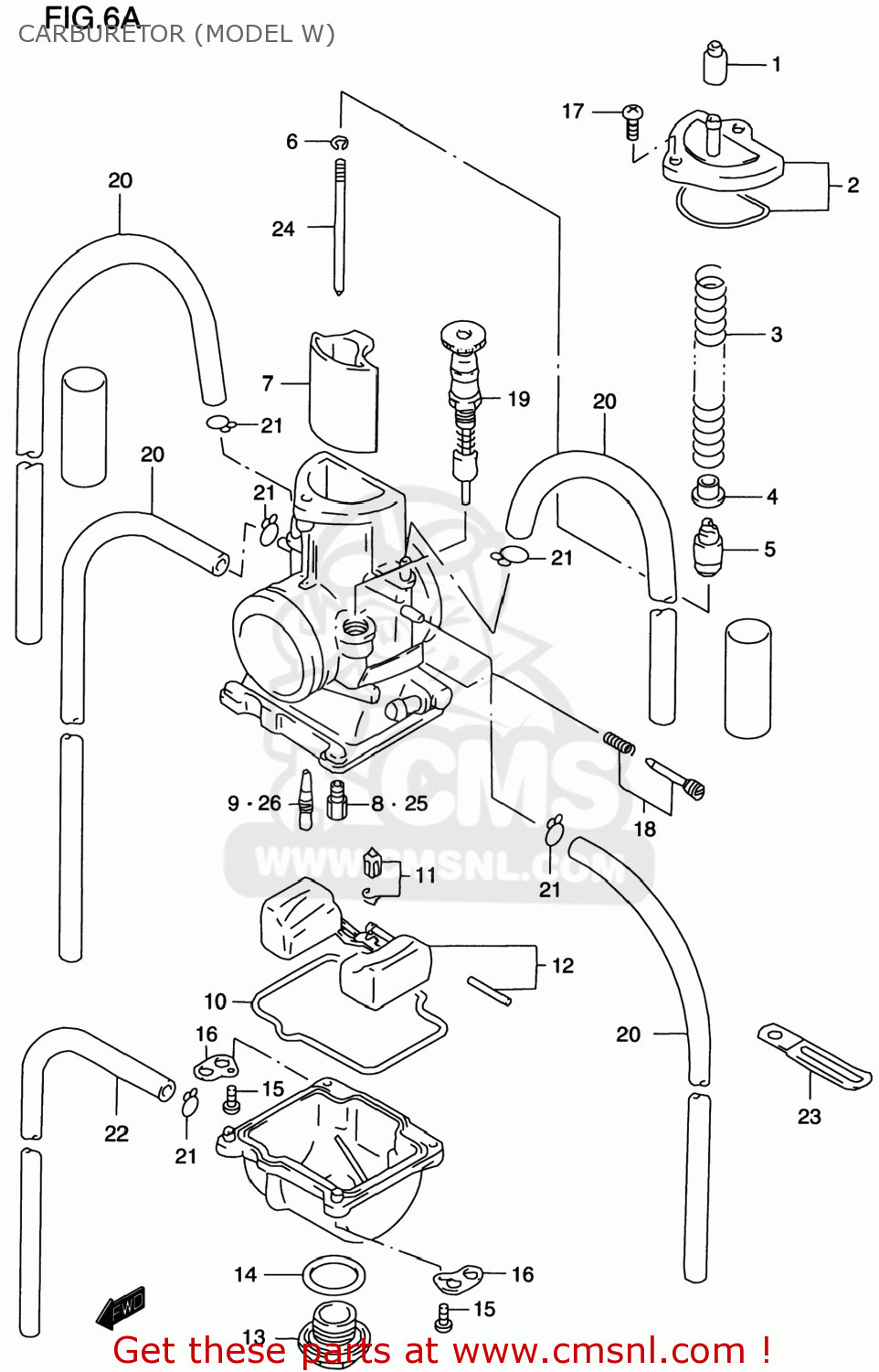CARBURETOR (MODEL W) RM125 1999 (X) USA (E03)