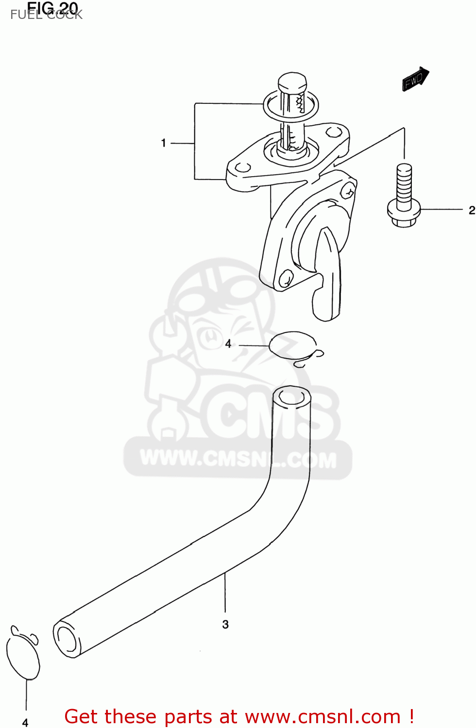 FUEL COCK RM125 1999 (X) USA (E03)
