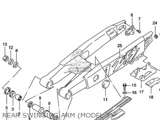REAR SWINGING ARM (MODEL T) - RM125 1999 (X) USA (E03)