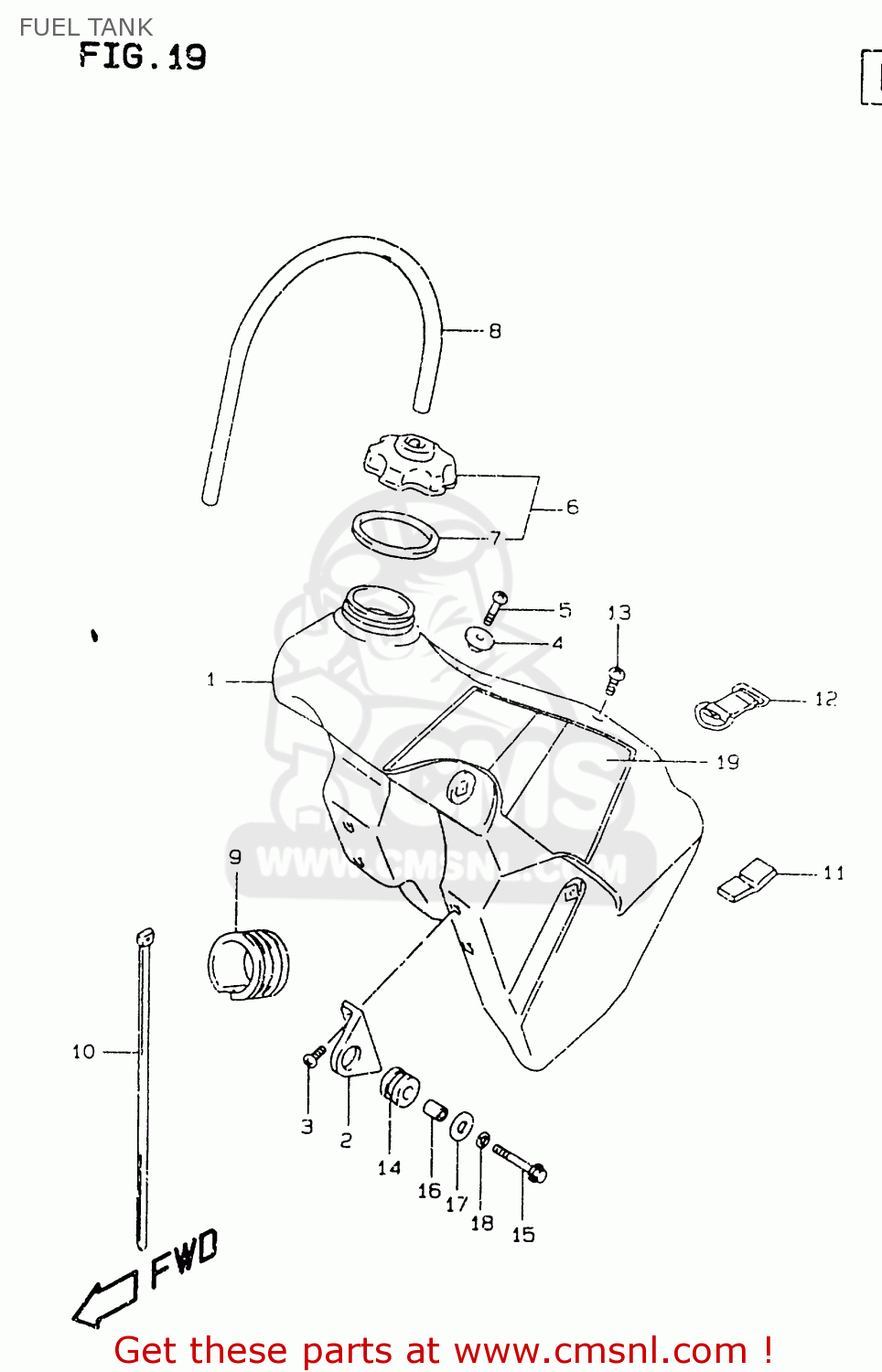 FUEL TANK RM125 1999 (X)