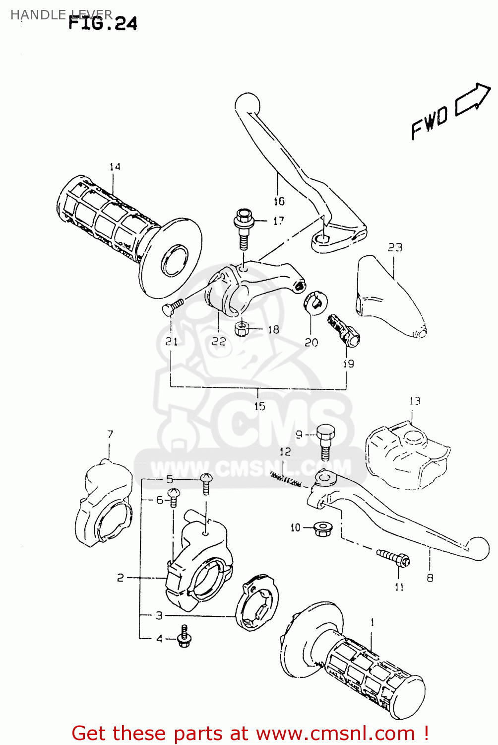 HANDLE LEVER RM125 1999 (X)