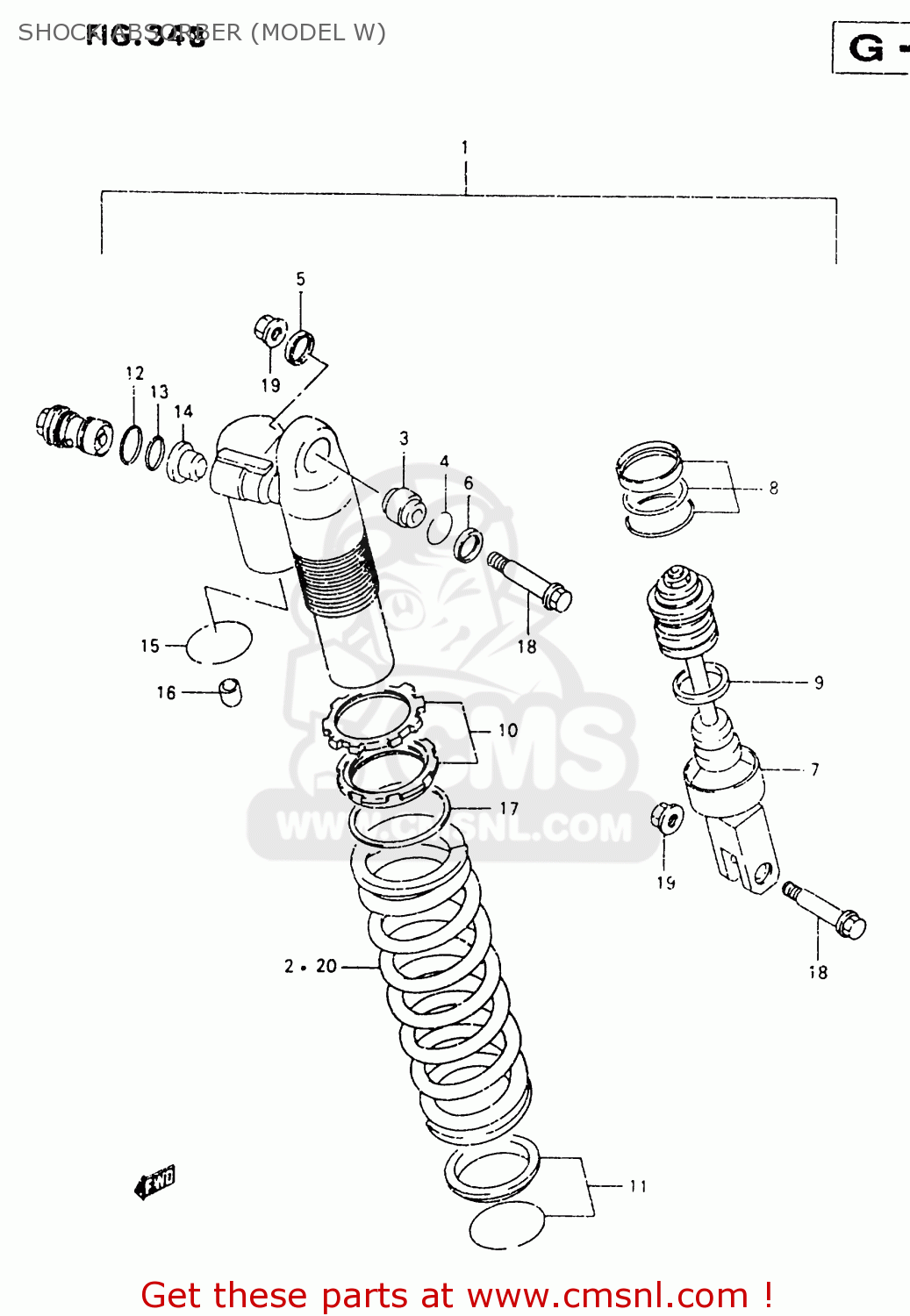 SHOCK ABSORBER (MODEL W) RM125 1999 (X)