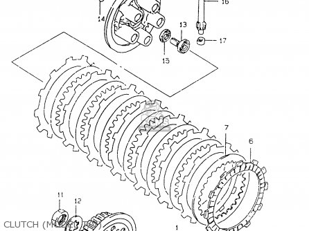 CLUTCH (MODEL T/V) - RM125 1999 (X)