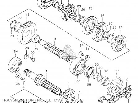 TRANSMISSION (MODEL T/V) - RM125 1999 (X)