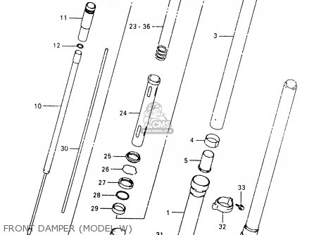 FRONT DAMPER (MODEL W) - RM125 1999 (X)