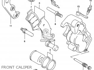 FRONT CALIPER - RM125 2000 (Y) USA (E03)