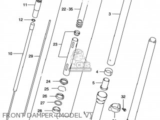 FRONT DAMPER (MODEL V) - RM125 2000 (Y) USA (E03)