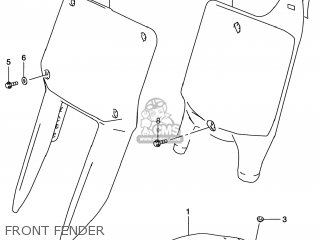 FRONT FENDER - RM125 2000 (Y) USA (E03)