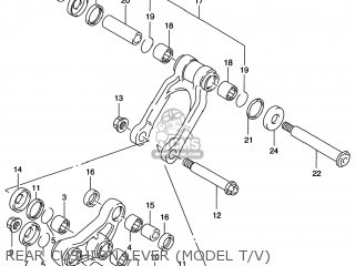 REAR CUSHION LEVER (MODEL T/V) - RM125 2000 (Y) USA (E03)