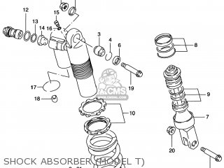 SHOCK ABSORBER (MODEL T) - RM125 2000 (Y) USA (E03)