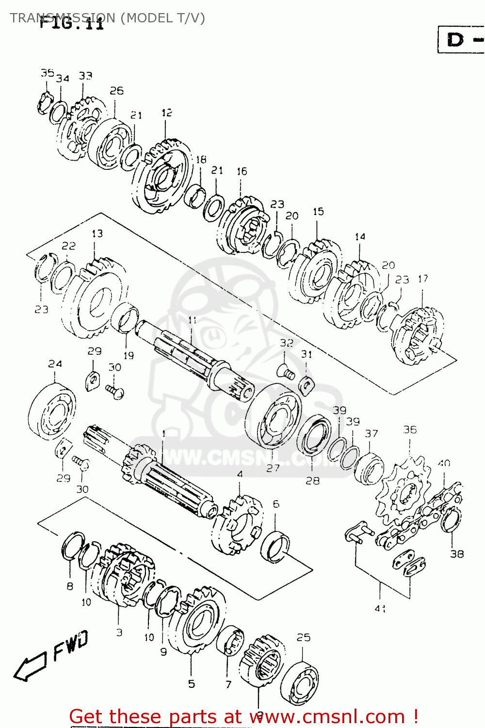 TRANSMISSION (MODEL T/V) RM125 2000 (Y)