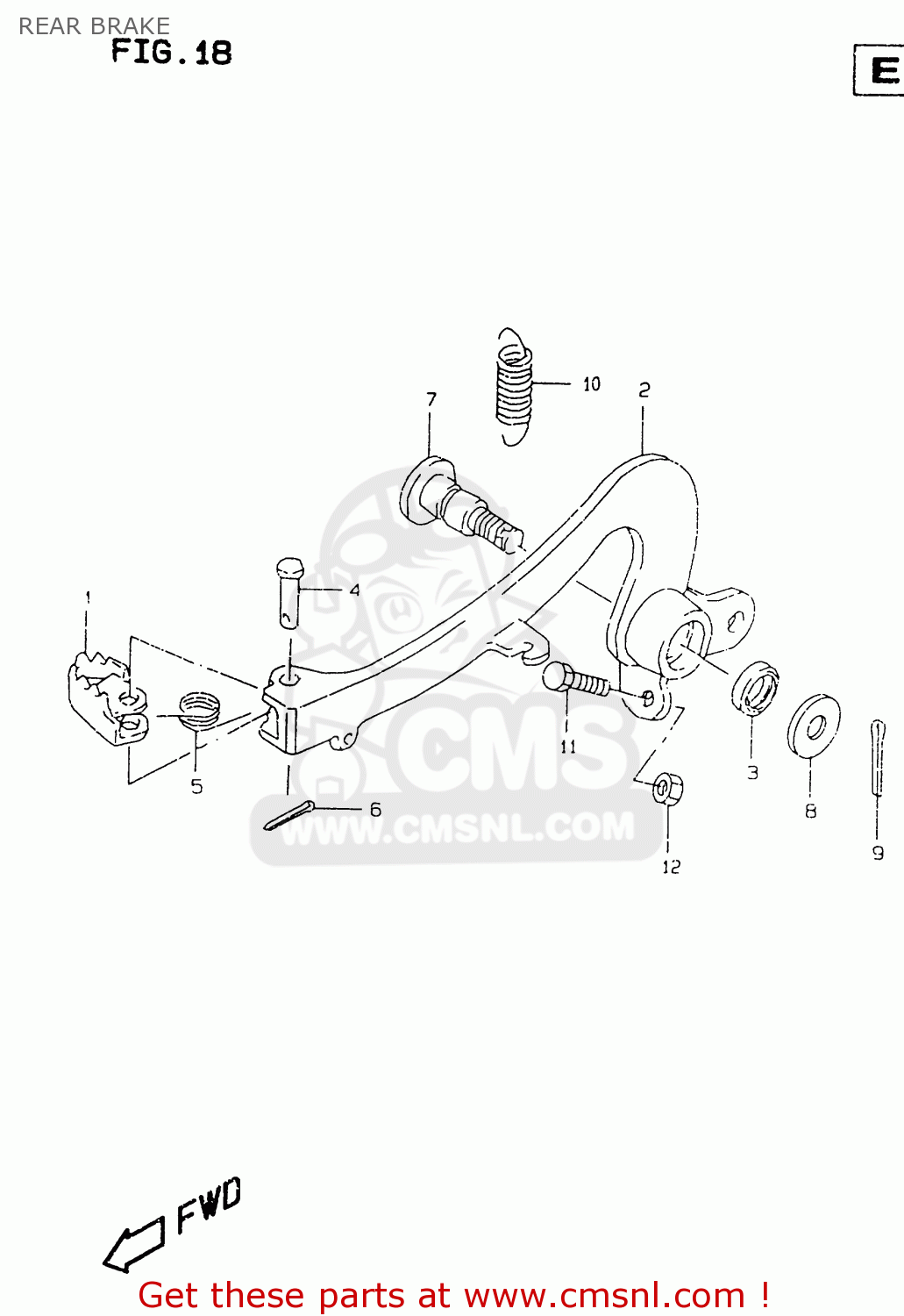 REAR BRAKE RM125 2000 (Y)