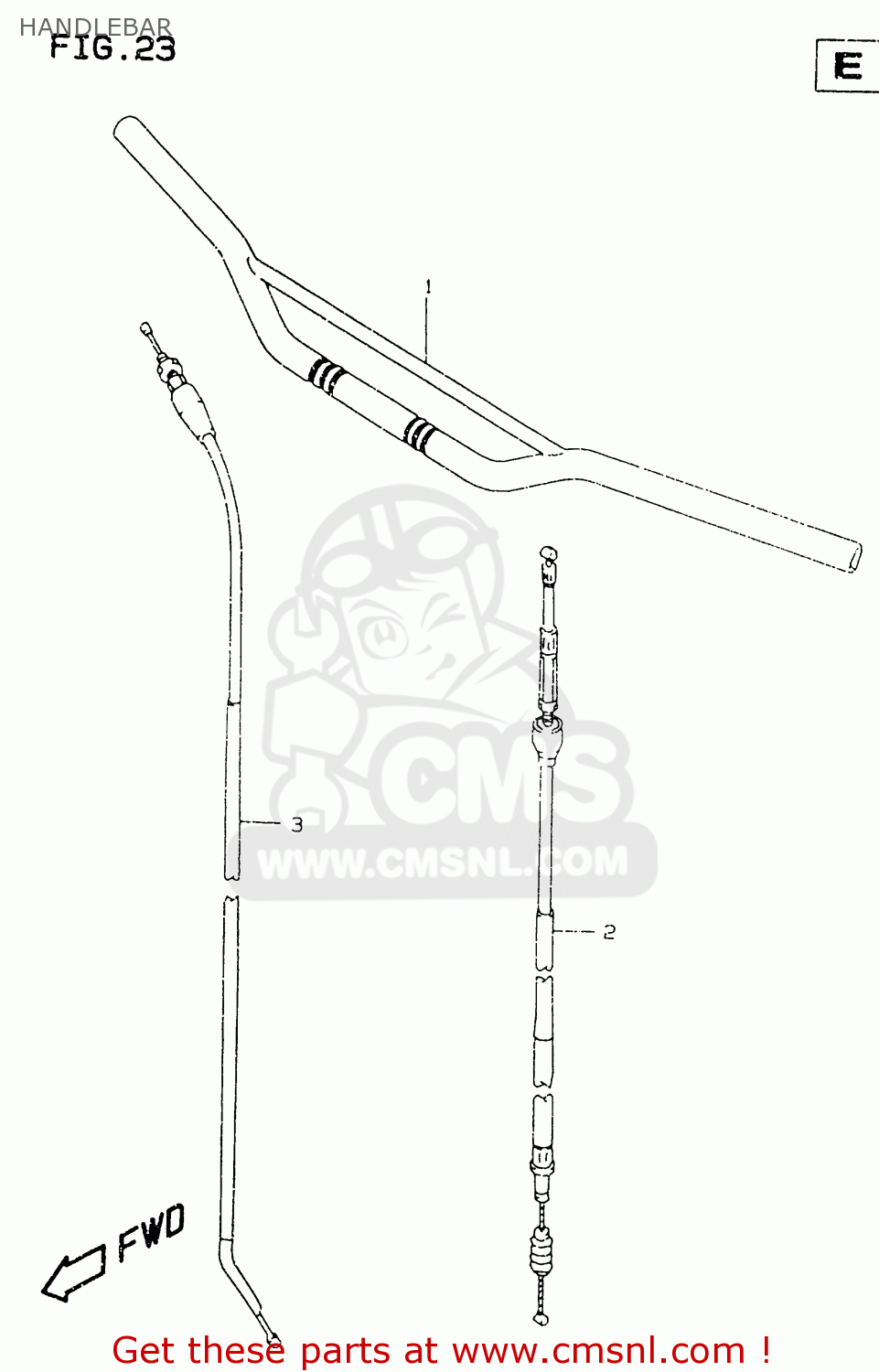 HANDLEBAR RM125 2000 (Y)