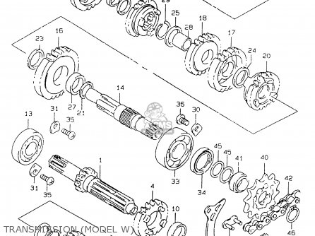 TRANSMISSION (MODEL W) - RM125 2000 (Y)