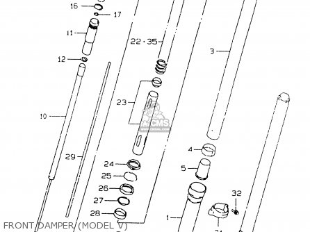 FRONT DAMPER (MODEL V) - RM125 2000 (Y)