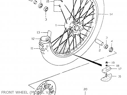 FRONT WHEEL (MODEL V/W) - RM125 2000 (Y)