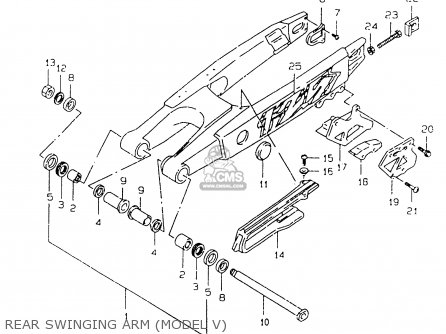 REAR SWINGING ARM (MODEL V) - RM125 2000 (Y)