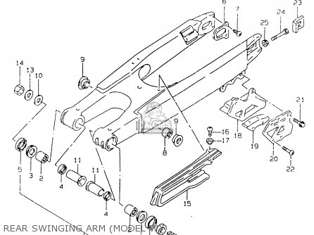 REAR SWINGING ARM (MODEL W) - RM125 2000 (Y)