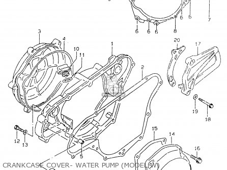 CRANKCASE COVER- WATER PUMP (MODEL W) - RM125 2000 (Y)