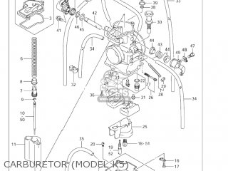 CARBURETOR (MODEL K5) - RM125 2002 (K2) USA (E03)