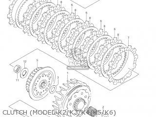 CLUTCH (MODEL K2/K3/K4/K5/K6) - RM125 2002 (K2) USA (E03)