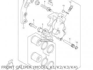 FRONT CALIPER (MODEL K1/K2/K3/K4) - RM125 2002 (K2) USA (E03)