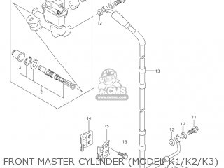 FRONT MASTER CYLINDER (MODEL K1/K2/K3) - RM125 2002 (K2) USA (E03)