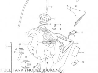 FUEL TANK (MODEL K4/K5/K6) - RM125 2002 (K2) USA (E03)
