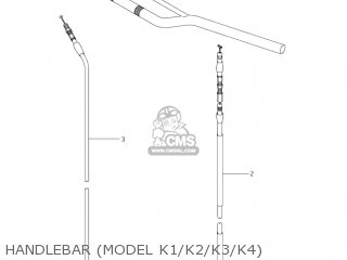 HANDLEBAR (MODEL K1/K2/K3/K4) - RM125 2002 (K2) USA (E03)