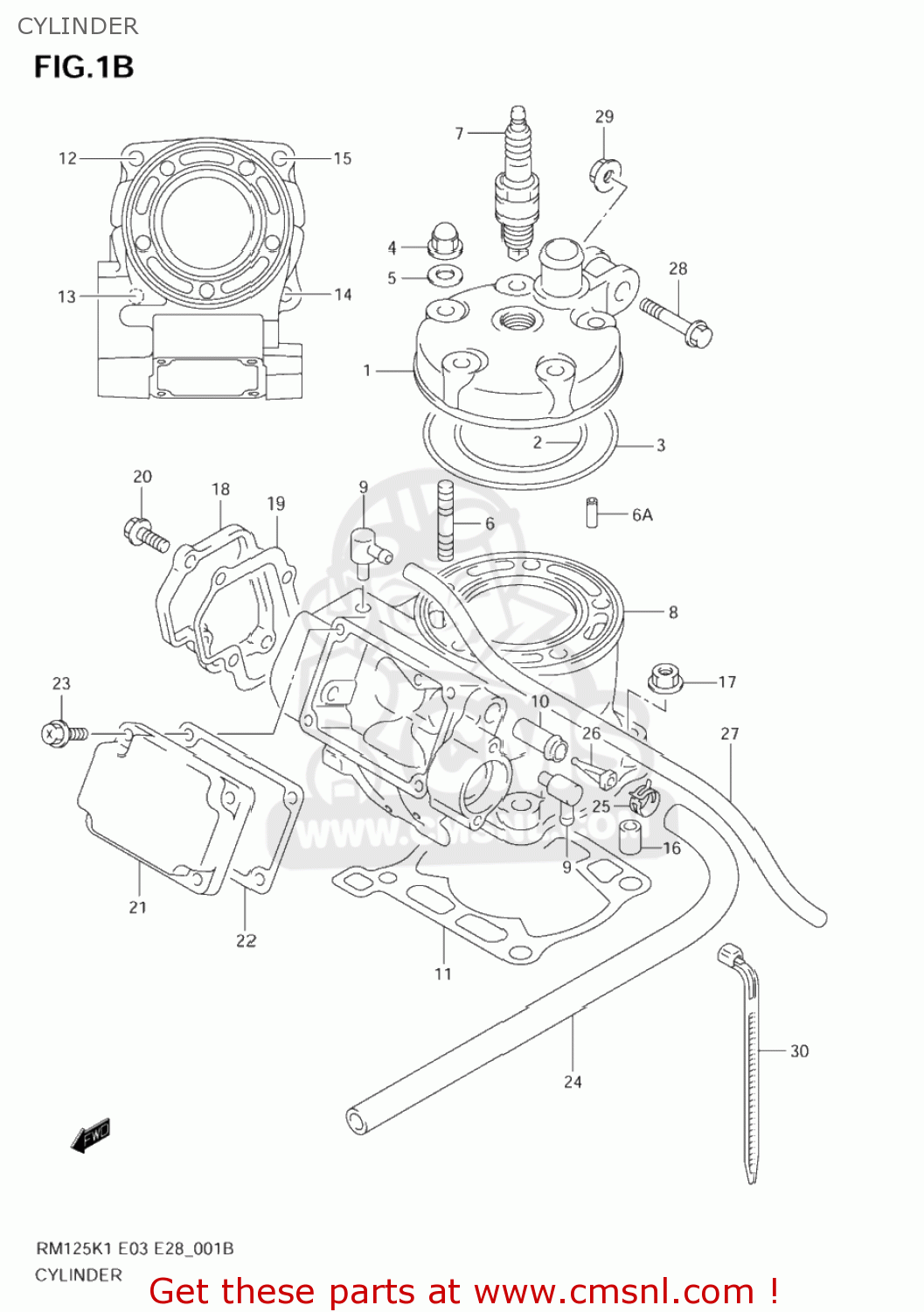 CYLINDER RM125 2003 (K3) USA (E03)