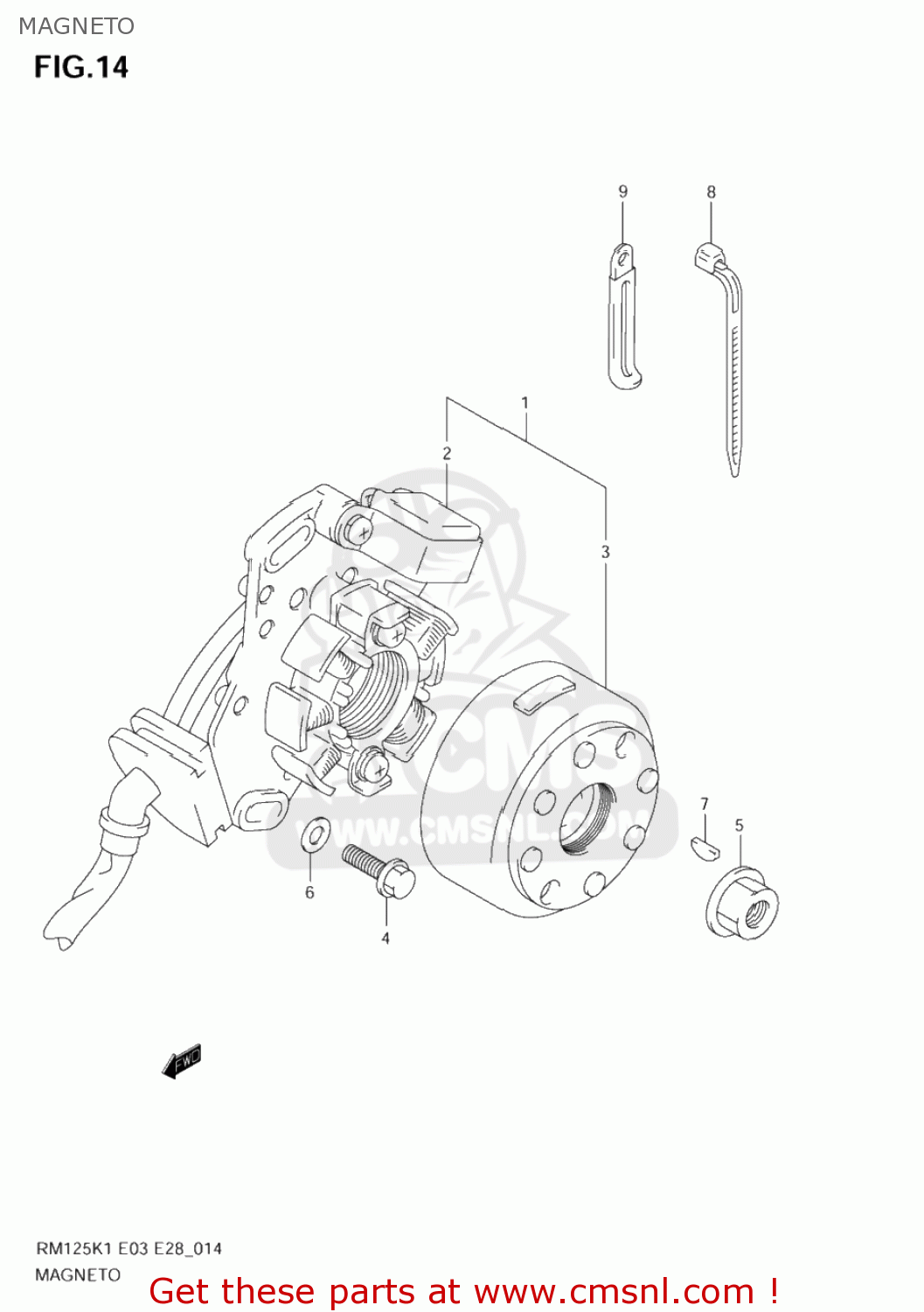 MAGNETO RM125 2003 (K3) USA (E03)