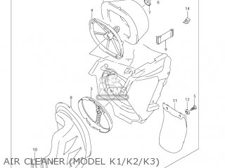 AIR CLEANER (MODEL K1/K2/K3) - RM125 2003 (K3) USA (E03)