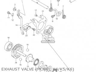 EXHAUST VALVE (MODEL K4/K5/K6) - RM125 2003 (K3) USA (E03)