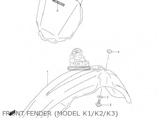 FRONT FENDER (MODEL K1/K2/K3) - RM125 2003 (K3) USA (E03)