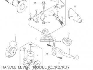 HANDLE LEVER (MODEL K1/K2/K3) - RM125 2003 (K3) USA (E03)