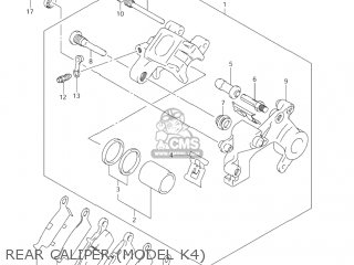 REAR CALIPER (MODEL K4) - RM125 2003 (K3) USA (E03)