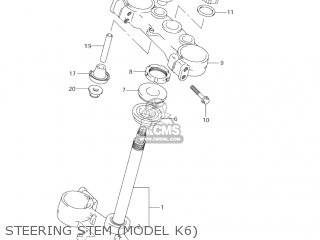STEERING STEM (MODEL K6) - RM125 2003 (K3) USA (E03)