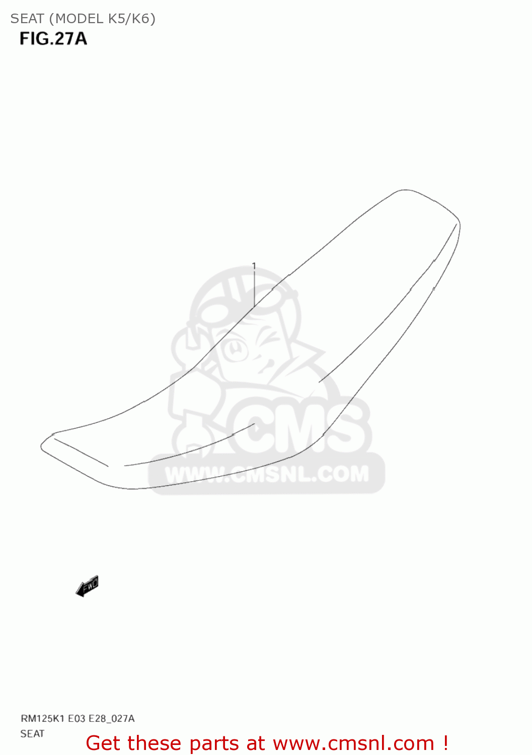 SEAT (MODEL K5/K6) RM125 2004 (K4) USA (E03)