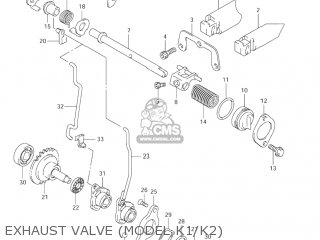 EXHAUST VALVE (MODEL K1/K2) - RM125 2004 (K4) USA (E03)