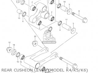 REAR CUSHION LEVER (MODEL K4/K5/K6) - RM125 2004 (K4) USA (E03)