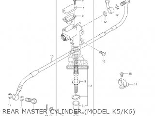 REAR MASTER CYLINDER (MODEL K5/K6) - RM125 2004 (K4) USA (E03)