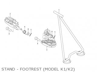 STAND - FOOTREST (MODEL K1/K2) - RM125 2004 (K4) USA (E03)