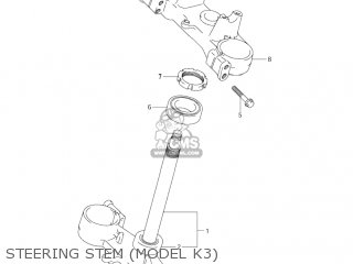 STEERING STEM (MODEL K3) - RM125 2004 (K4) USA (E03)